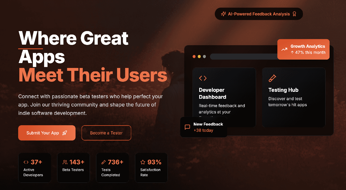 Indie Crush platform launch announcement image