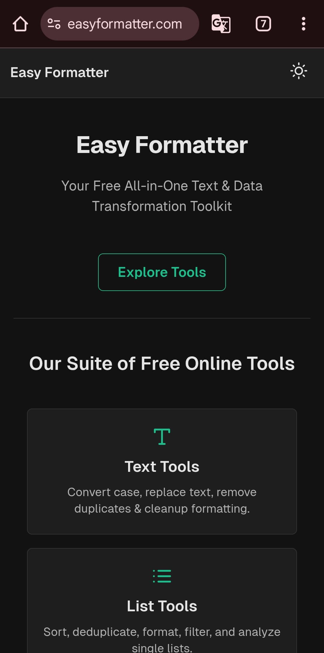 Easy Formatter screenshot 1