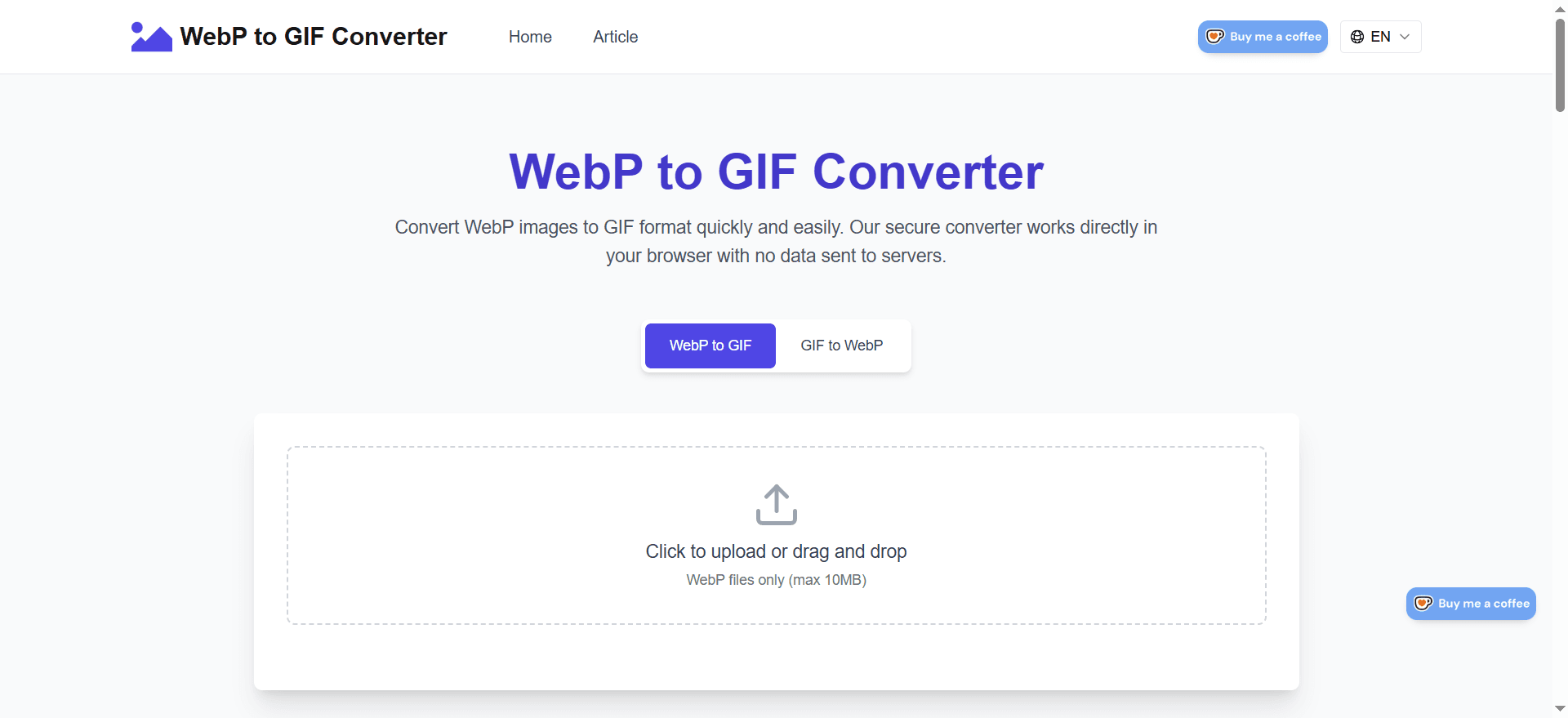WebP to GIF Converter screenshot 1