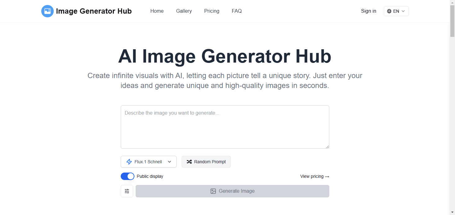 Free AI Image Generator Online screenshot 1