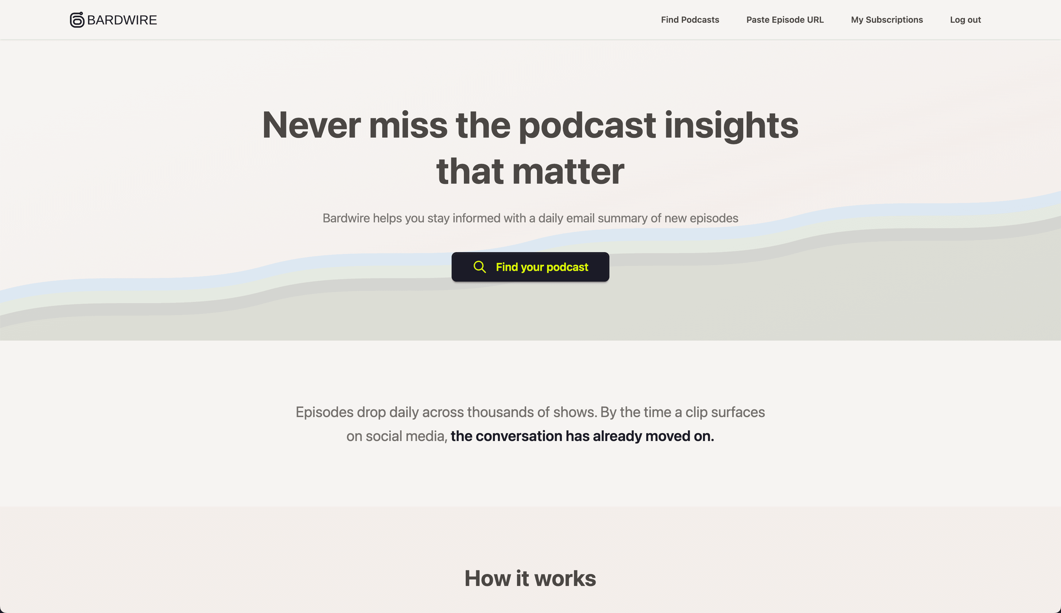 Bardwire - Podcast subscriptions screenshot 1