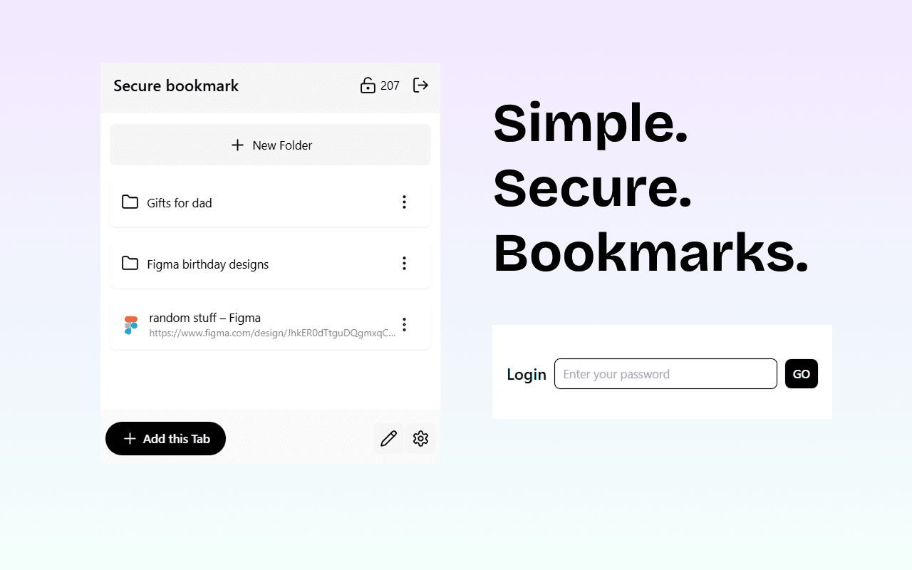 Zelix - Secure Bookmarks screenshot 1