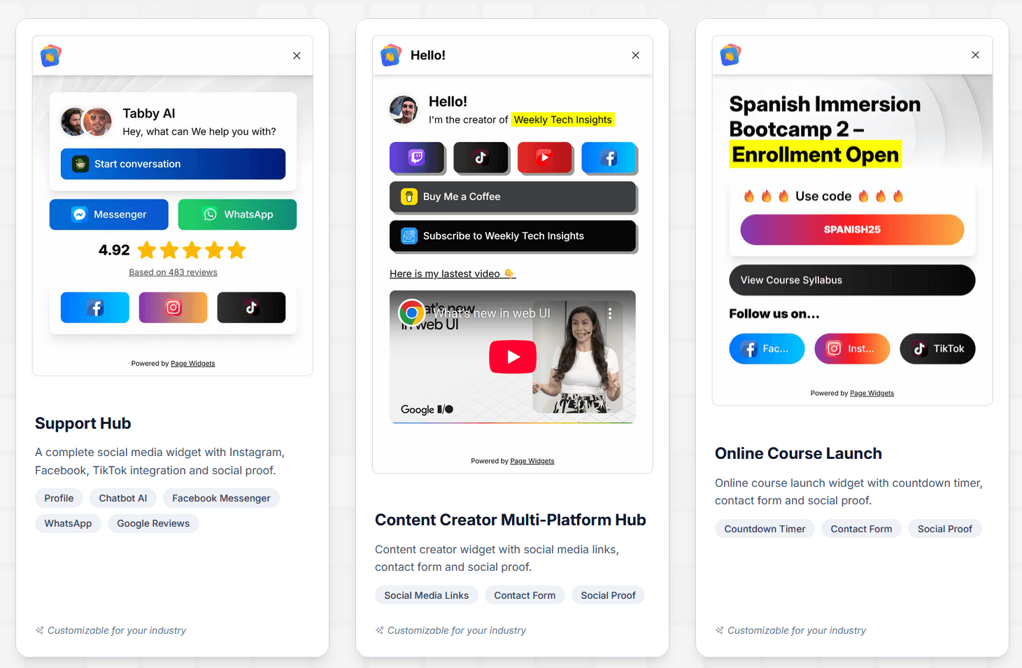 PageWidgets screenshot 1