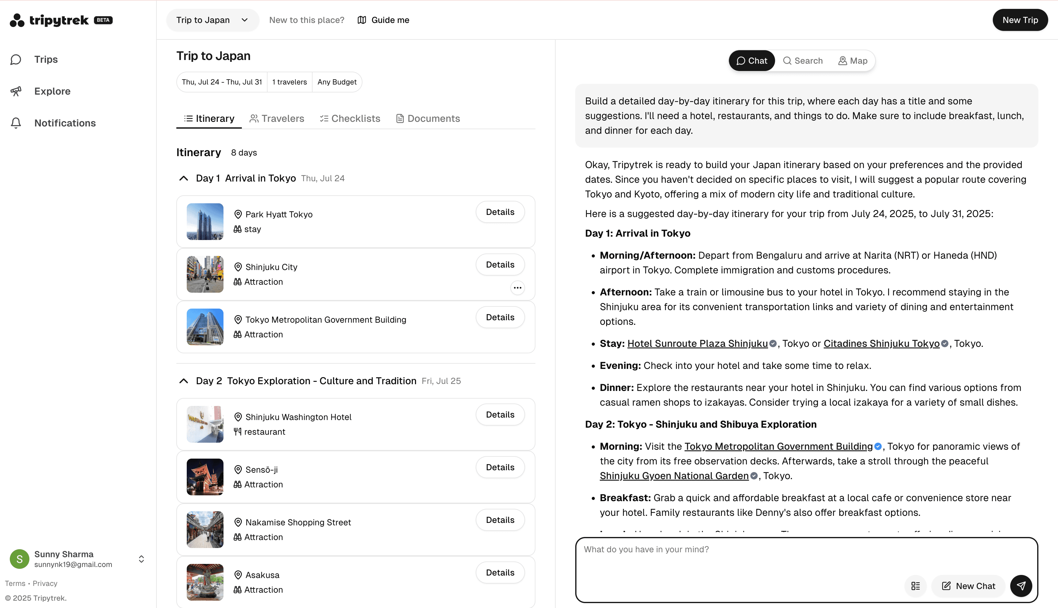 Tripytrek screenshot 1